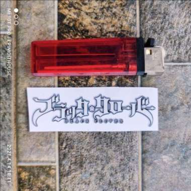 Stiker Vinyl Logo Tulisan Black Clover Anime Sticker HP Laptop Sepeda