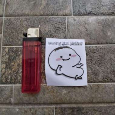 Stiker Vinyl Karakter Pentol Lucu Motor HP Sepeda Mobil Laptop Helm 5. emang gua pi