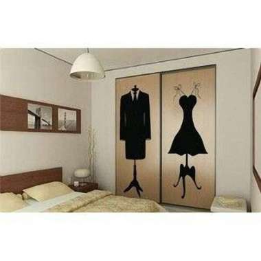 Wall Sticker Tanda Wardrobe Lemari Pakaian Stiker Dinding Home Decor