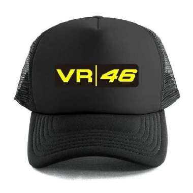 Topi Trucker Moto GP Fans VR Valentino Rossi Yamaha Club Supporter Klu Putih