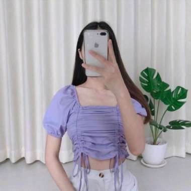 Marla Top Baju Pesta Wanita Atasan Pesta Wanita Outfit Wanita Ungu