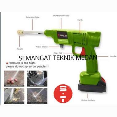 MESIN CORDLESS CUCI MOTOR MOBIL JET CLEANER BATERAI SET LENGKAP NANKAI