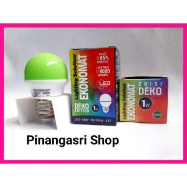 Ekonomat LAMPU LED 1W 1 W 1Watt 1 Watt Bulb LED 1watt Lampu Tidur Hijau