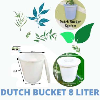 EMBER HIDROPONIK DUTCH BUCKET SYSTEM 8 LITER BOX WADAH POT HIDROPONIK KOTAK LUBANG