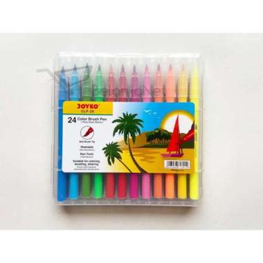 Color Brush Pen | Pen Kuas Warna Joyko 24 warna CLP-26 | Dapat Dicuci