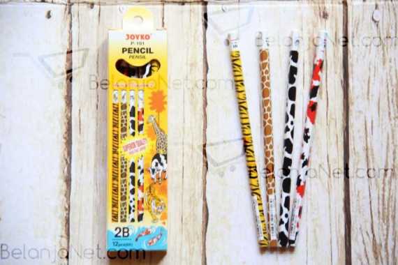 Pensil 2B Joyko P-101 Motif Binatang / Animal [1 LUSIN]