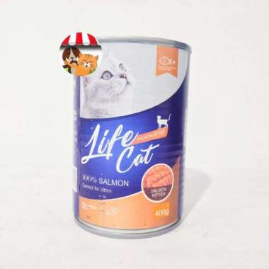 Makanan Kucing Life Cat Wet Food Kaleng 400gr - Life Cat Kaleng Kitten Salmon