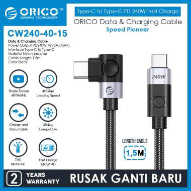 ORICO USB-C PD240W Multifunctional Data & Charging Cable - CW240-15