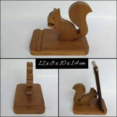 STAND HP / DUDUKAN HP KARAKTER DARI KAYU JATI