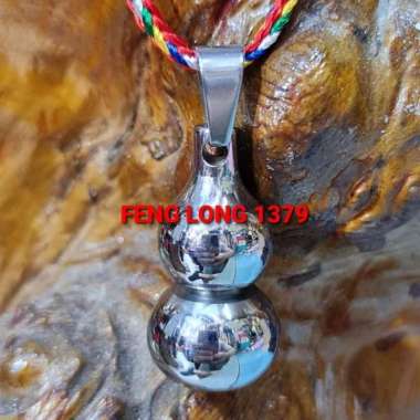 Kalung Bandul Liontin Holo Mas Kecil | Kalung Kendi Labu Azimat Emas Putih