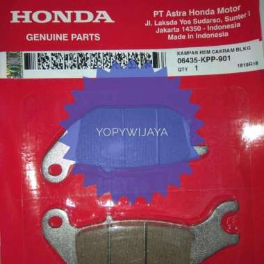 KAMPAS REM CAKRAM DISCPAD BELAKANG SUPRA X 125 KPP BELAKANG ASLI AHM