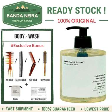 Grace and Glow English Pear and Freesia Acne Solution Body Wash NO BONUS