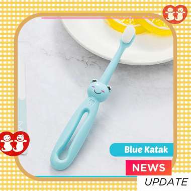 Sikat Gigi Bayi Bulu Halus Lembut Anak Training Toothbrush Kids 1 tahun Karakter Katak PINK
