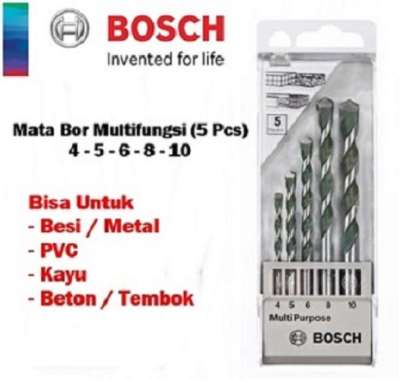 BOSCH Mata Bor Multifungsi Set 4-10mm 5pcs /BOSCH Mata Bor Multifungsi