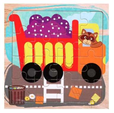 Puzzle Kayu 4x4 (16pcs) / Jigsaw Puzzle 4x4 Seri 2 Dump Truk
