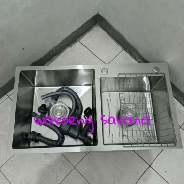 Kitchen Sink 2 lubang 8245 Stainless Body only + wastafel cuci piring