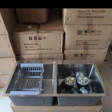 Thsink 8245 stainless / bak cuci piring 2 lubang stainless