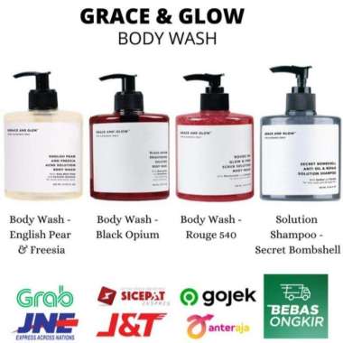 GRACE & GLOW BODY WASH 400ml- Sabun Mandi Grace & Glow 3 Varian ORI