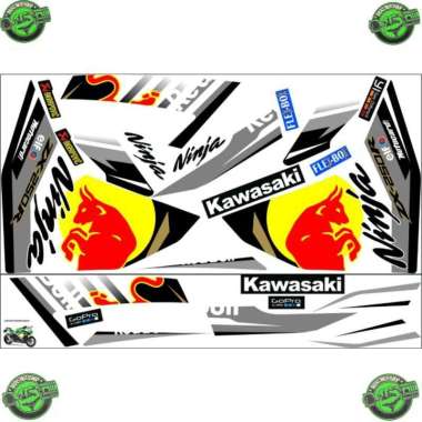 DECAL DEKAL STIKER STRIPING LIST BODY MOTOR NINJA 250 FI/STICKER VARIASI NINJA 250 FI 1 Putih