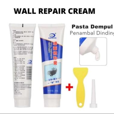 Lem Tembok Pasta Krim Perbaikan Tembok Dindin Retak Wall Repair