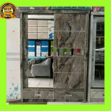 lemari pakaian 2 pintu sliding jumbo hpl