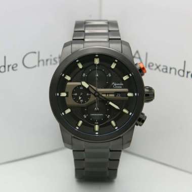 Jam Tangan Alexandre Christie AC6559 AC 6559 Black Orange Original