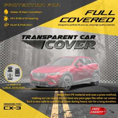 Body Cover Sarung Mobil Plastik MAZDA CX3 CX 3 Tebal Anti Air WATERPROOF