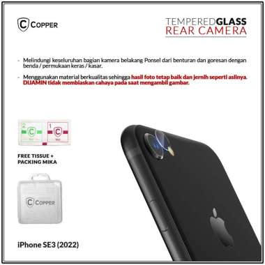 iPhone SE 3 (2022) - Copper Tempered Glass Kamera
