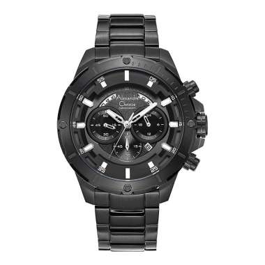 Jam Tangan Alexandre Christie / Alexander Pria Chronograph AC 6529 MC Original Black