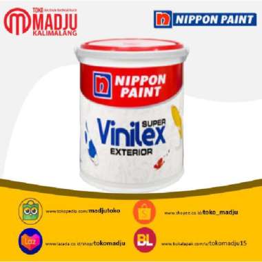 Nippon Paint - Super Vinilex Exterior / Vinilex Ikan Cat Tembok Interior dan Exterior 25 KG - Ready 