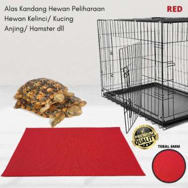 Karpet 60x90 Alas Kandang Kucing Kura Reptile RED