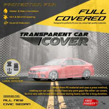 Body Cover Sarung Mobil Plastik ALL NEW CIVIC 2022 SEDAN Tebal Anti Air WATERPROOF