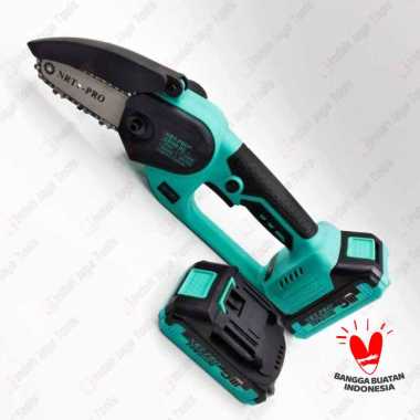 NRT-PRO CS 100 DC Cordless Mini Chainsaw Baterai 6 Inch Chain Saw 20V