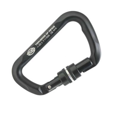 Consina TOM Carabiner HMS Screw I Karabinet Alat Panjat safety rescue Tebing Outbound - hitam