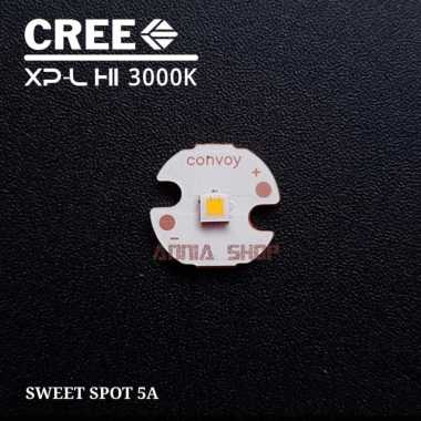 CREE LED EMITTER XP-L XPL HI TEMBAGA COPPER 16MM WARM KUNING SENTER