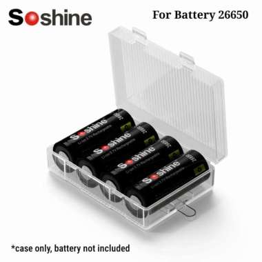 SOSHINE KOTAK BATERAI HOLDER BATTERY CASE 26650 ISI 4 HIGH QUALITY
