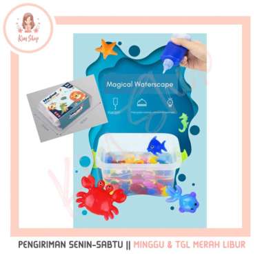 KIM SHOP - Mainan Magical Waterspace Gel Jelly Serbuk Apung Ajaib DIY Mainan Edukasi Anak SERBUK