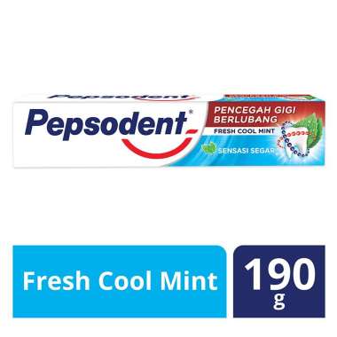Promo Harga Pepsodent Pasta Gigi Pencegah Gigi Berlubang Fresh Cool Mint 190 gr - Blibli