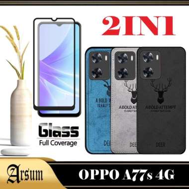 PROMO Case OPPO A77s 4G 2022 Softcase Deer Bermotif jeans New Casing OPPO A77s 4G 2022 Paket 2IN1 2I