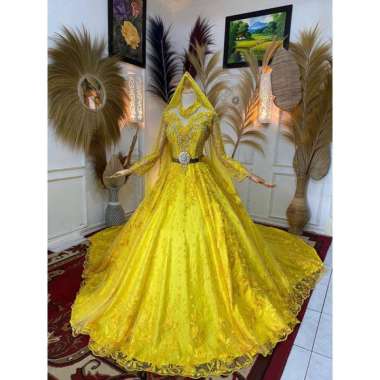 Baju pakaian gaun pengantin busana pernikahan wanita gown dress wedding dress slim span muslim perem