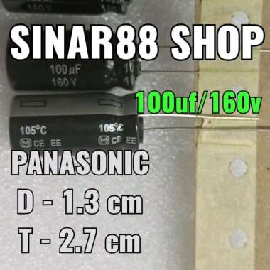 HARGA 1 PCS ECO 100UF/160V 100UF 160V 100uf160V ELKO ELCO CAPASITOR PANASONIC ORIGINAL