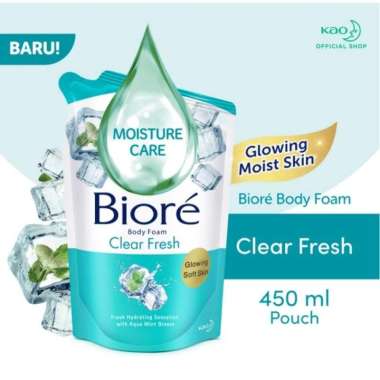 BIORE Sabun Mandi Cair Clear Fresh Pouch 450ml