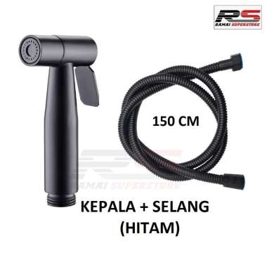 Toilet Jet Shower Stainless Bidet Closet Cebok Shower&Selang Hitam