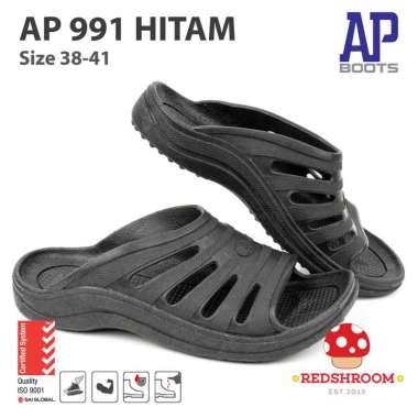 Sendal Slop Pria AP 991 Hitam - Sandal Slide 38