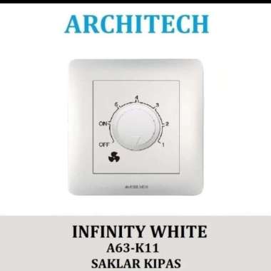 Architech Infinity White A.63 Saklar Sensor/Dimmer/Kartu/Saklar Bell Dimmer Kipas