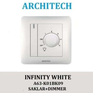 Architech Infinity White A.63 Saklar Sensor/Dimmer/Kartu/Saklar Bell Saklar +Dimmer