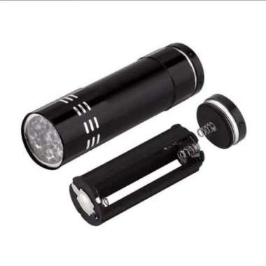 Senter UV Lampu Ultraviolet 9 LED Alumunium Untuk Metal Jig GID