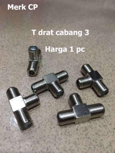 Spliter Antena - T connector - T SAMBUNGAN KONEKTOR F DRAT merk CP