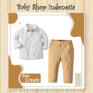 Setelan Baju Pesta Anak Cowok Murah Kemeja Anak Lengan Panjang Putih 80