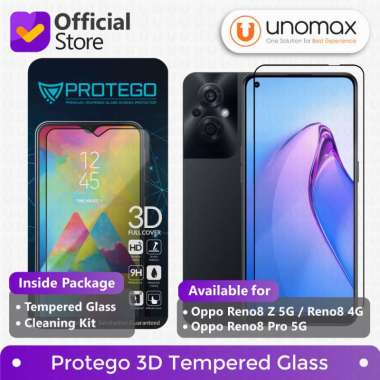 Tempered Glass Oppo Reno8 Pro 5G / Reno 8 Pro 5G / Oppo Reno8 Z 5G / Reno 8 4G Protego 3D Full Cover Screen Protector Oppo Reno8 Pro 5G / Reno 8 Pro 5G